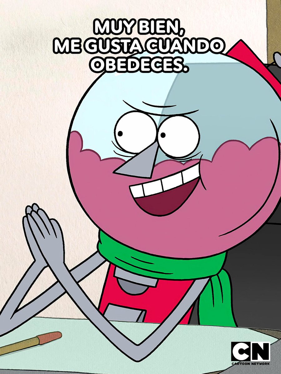 CartoonLA's tweet photo. Qué obediente me saliste, Benson necesita trabajadores como tú 😈

#CartoonNetwork #UnShowMás #RegularShow https://t.co/5PGXajw8V6