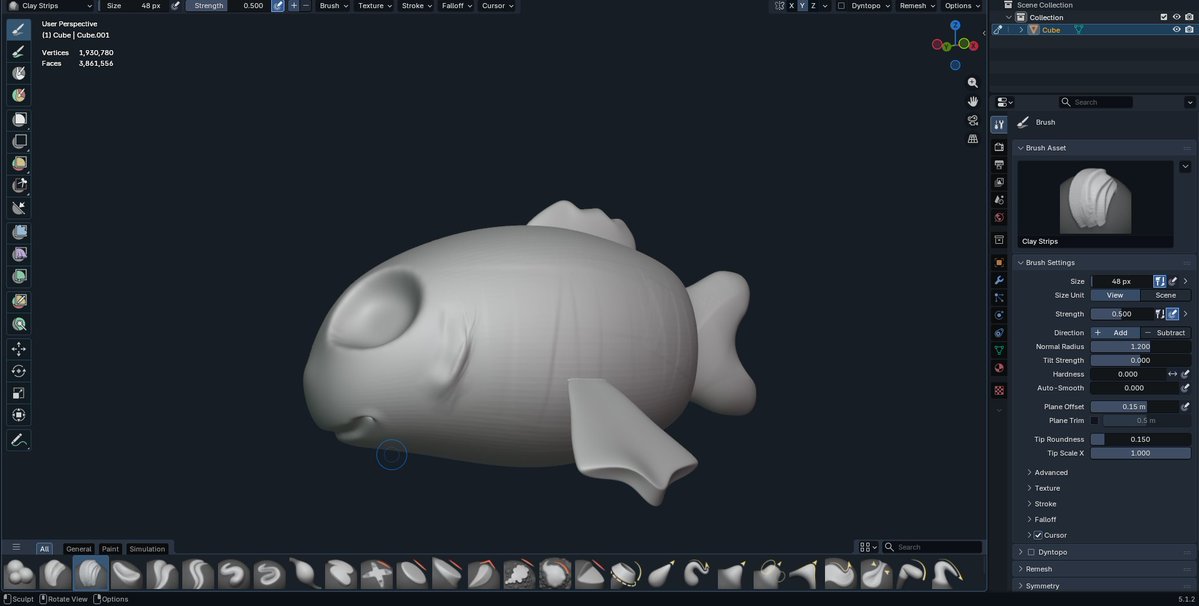 galij_'s tweet photo. #LSPPDay49
Today I did the following:
added simple gills and sockets to the sculpt using clay strips and crease sharp tools
made use of the dyntopo feature for remeshing
made a simple conveyer belt model for @ultraman_62
@lftechnology #60DaysOfLearning2026 #LearningWithLeapfrog https://t.co/ZmAXrFsloO