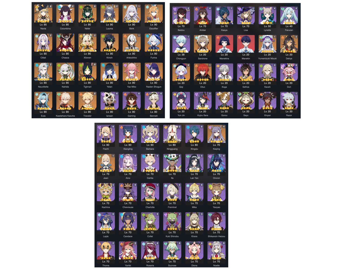 _soulful001's tweet photo. WTS Genshin AR60 Asia acc with C6R1 Nefer+Navia

Selling my personal Genshin account after almost 3 years as I'm starting work in September. Well-maintained account with high exploration, most quests completed, and can clear all endgame content. DM me for questions and offers! https://t.co/299aK9LgeN
