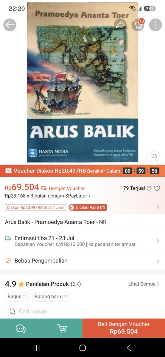 inifadhly's tweet photo. Ada yang jual di toko oren arus balik mbah pram 69.504, gokil https://t.co/xTrga3IrBj