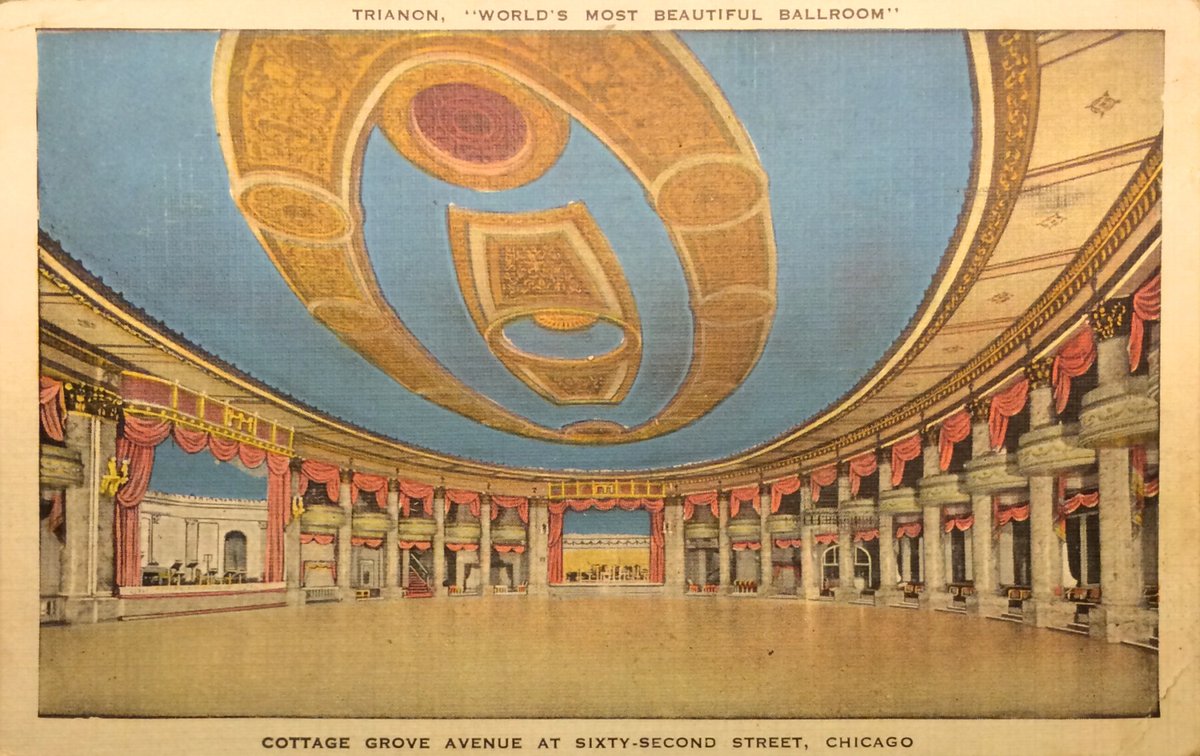 Eric_Erins's tweet photo. Also worth reflecting on is The Aragon's south side twin. The Trianon. Built in a French Renaissance style. Demolished in the 1960's for housing, the lot is vacant today. Woodlawn, like Uptown, was one of Chicagos Jazz-Age 'bright lights district'. A real entertainment district. https://t.co/kAC0v7VqIQ