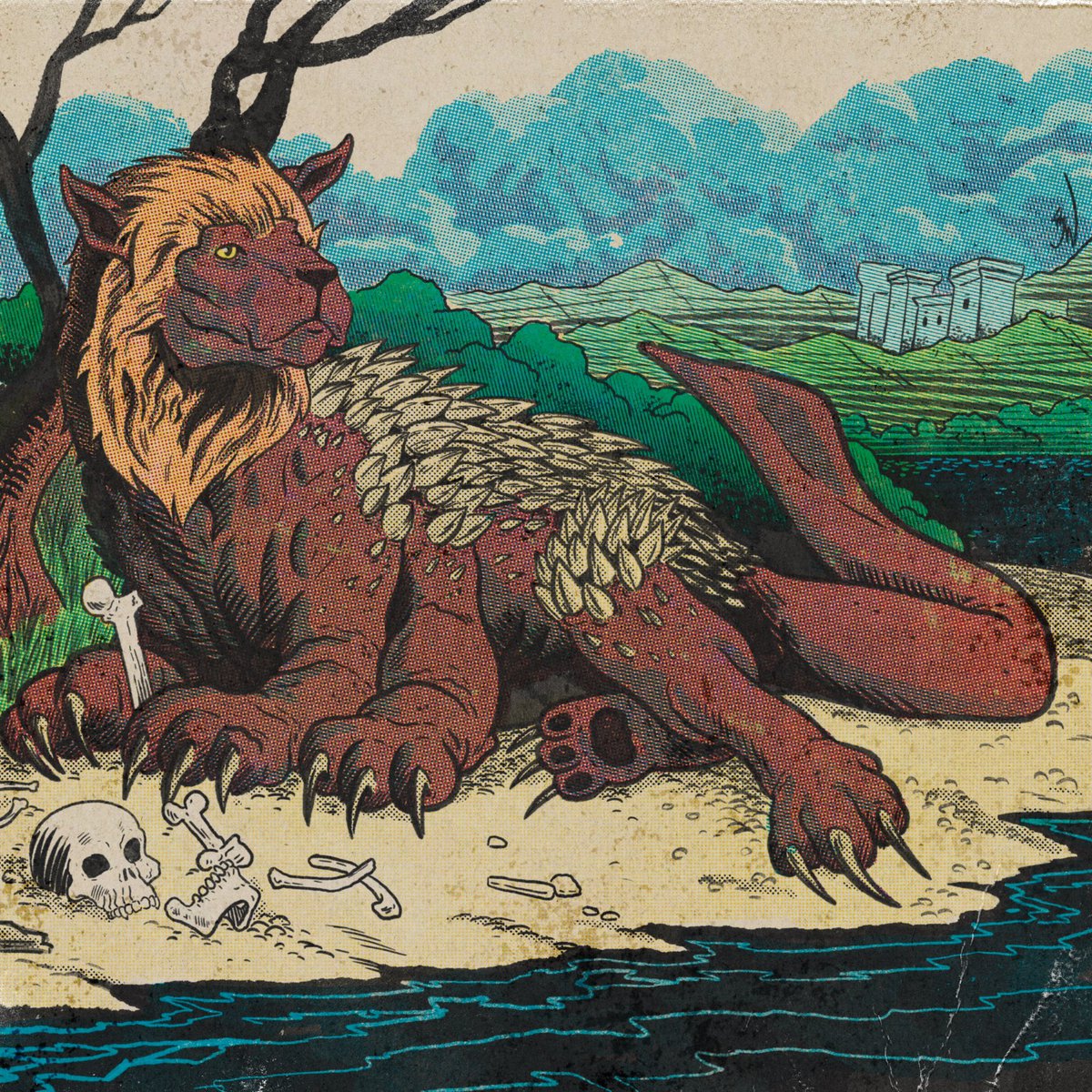 RobertJacobWoo1's tweet photo. Tarasque! A chimeric dragon from French folklore! Thoughts? https://t.co/VN240QpC0h