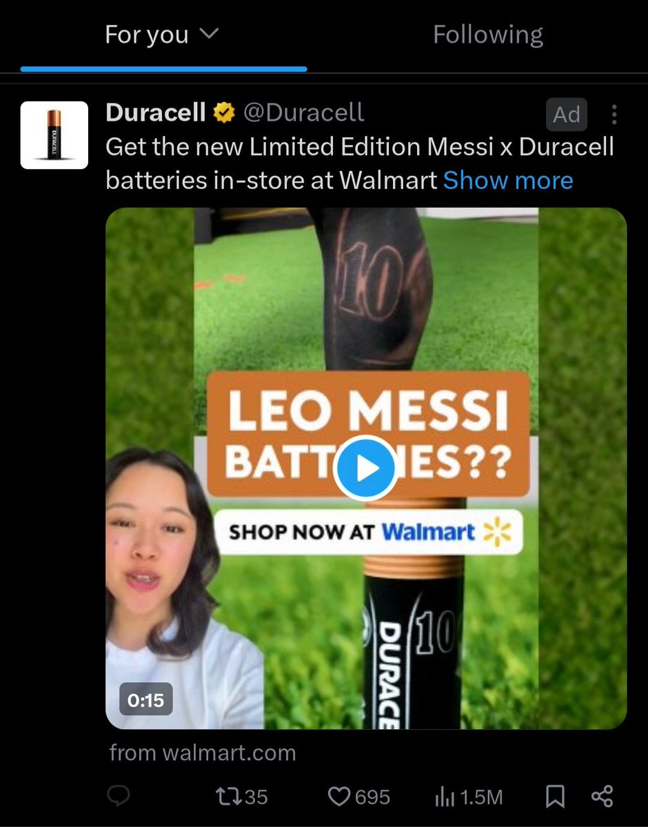 weltraumer23's tweet photo. @_common_W_ Get em fast #Messi Batteries 😅 👾 https://t.co/tVaQIpgh8a