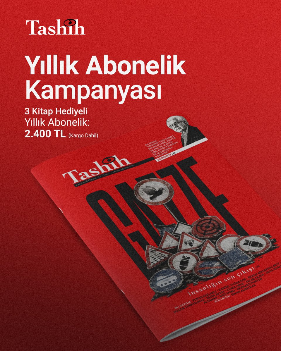 tashihdergisi's tweet photo. 30 Temmuz'a kadar gelen yıllık abonelerimize 3 önemli eser hediye.  

Tashih ile birlikte; 
-Zahide Tuba Kor'un yeni kitabı Ortadoğu'da Ezberleri Bozmak (@ztkor)   
-Selim Sezer'in Levant'ta Dönüşüm Çağı(@selimsezer82)  
-Peren Birsaygılı Mut'un İzzettin El-Kassam biyografisi okurlarımıza hediye. (@PerenMut)  

İndirimli fiyatlarımızdan ve kampanyamızdan faydalanmak için şimdi abone olun.  📖Abone olmak için: https://t.co/KOhHVHtdZs