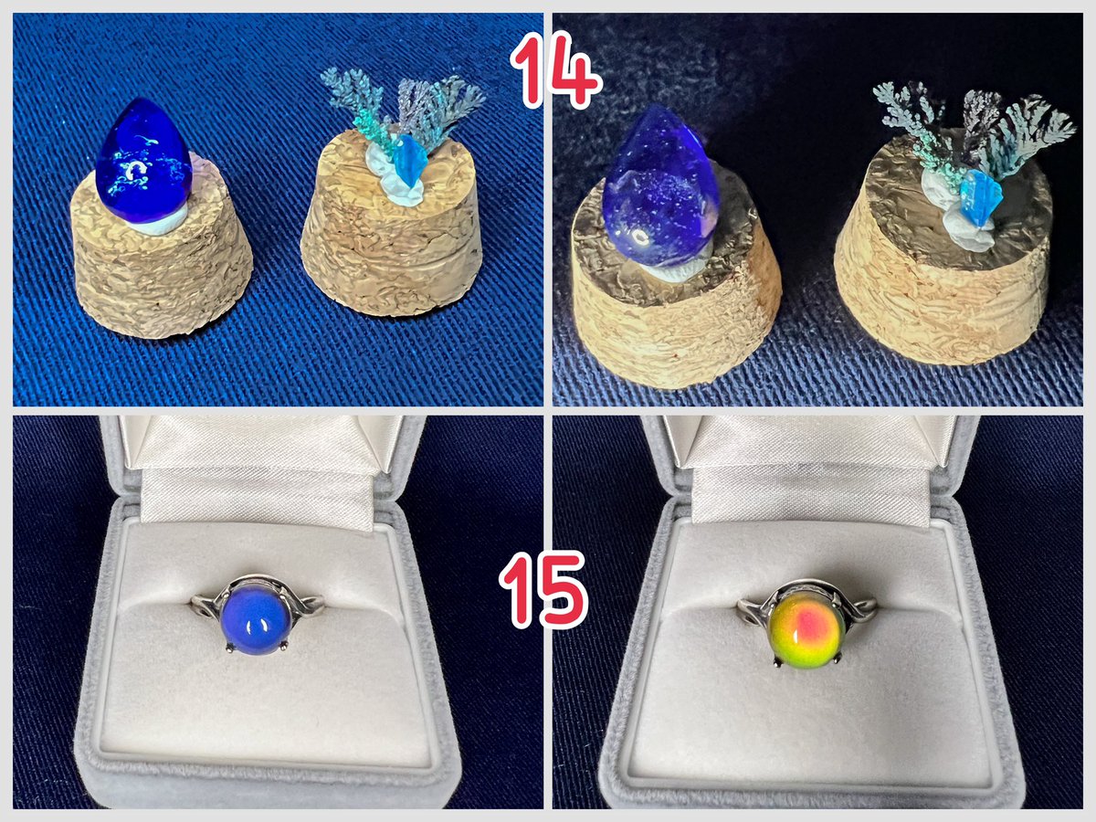 mohunade's tweet photo. 14 かざり屋あきつ(@kazariya_aki2 )
ドラゴンブレスと銅樹
15 Aqua Drops(@dekomom )
体温で色が変わるリング

この二つはオタク心が騒いだwww https://t.co/17rPq02Hj9