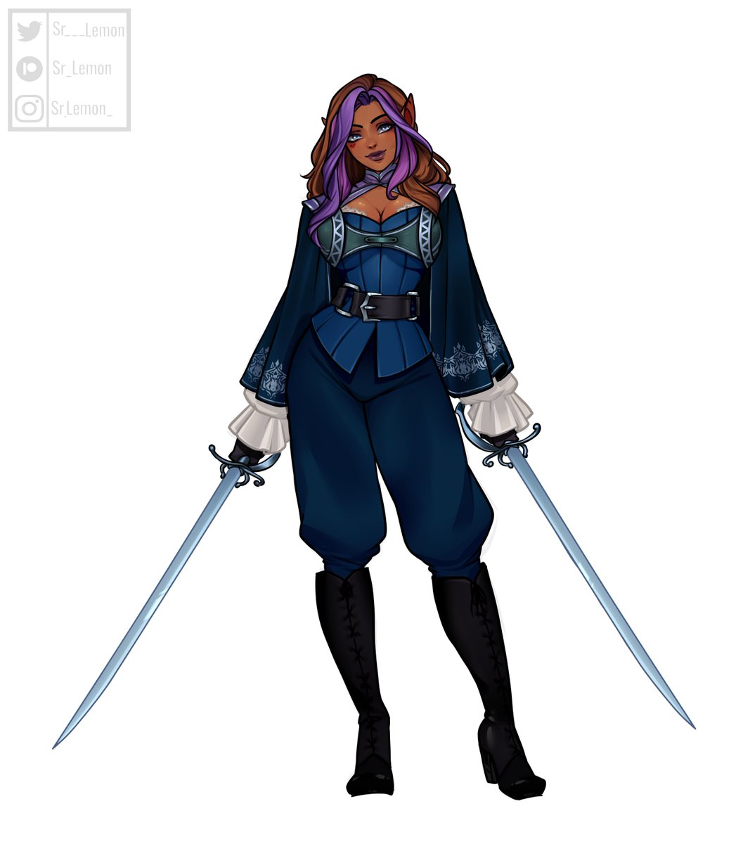 Sr___Lemon's tweet photo. Cute and deadly (ღ ˘ ⌣ ˘ ღ)
#commissions #oc #originalcharacter #rp #roleplay #elf #swordsman #elf #fantasy #digitalart https://t.co/pVdaXyCT9l