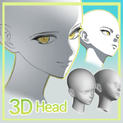 bottari_asset's tweet photo. 3D 헤드 남자/여자 (100cp) by 냠냠냠이

클튜 버전 2 이상이면 누구나 쓸 수 있는 헤드입니다. 
유용하게 잘 쓰고 있어요! https://t.co/Gw2NeKFvW1