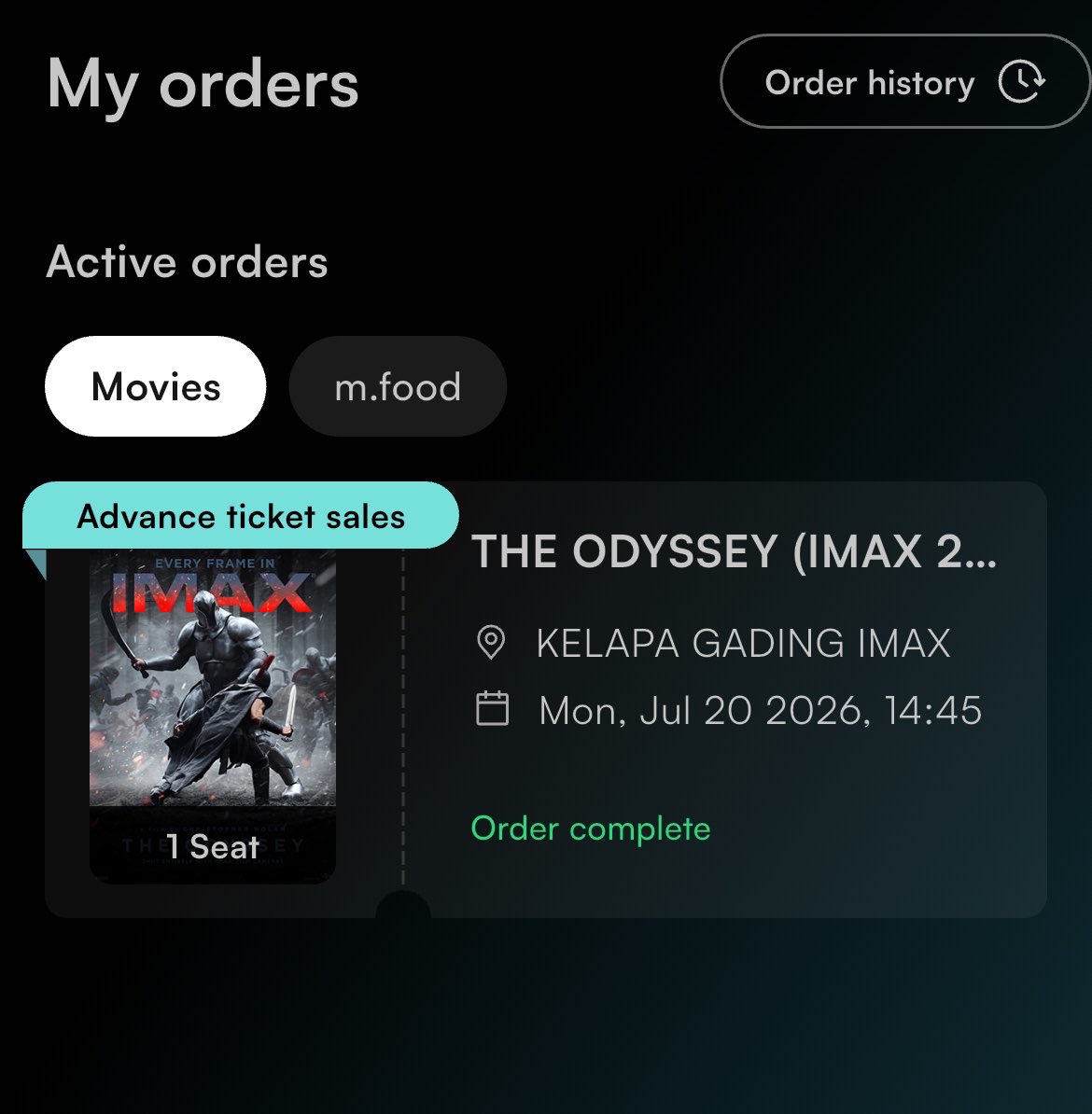 ferdisyh_'s tweet photo. Akhirnya bisa dapet tiket seat tengah, emng harus hari senin biar sepi😅 https://t.co/YqGniEABw5