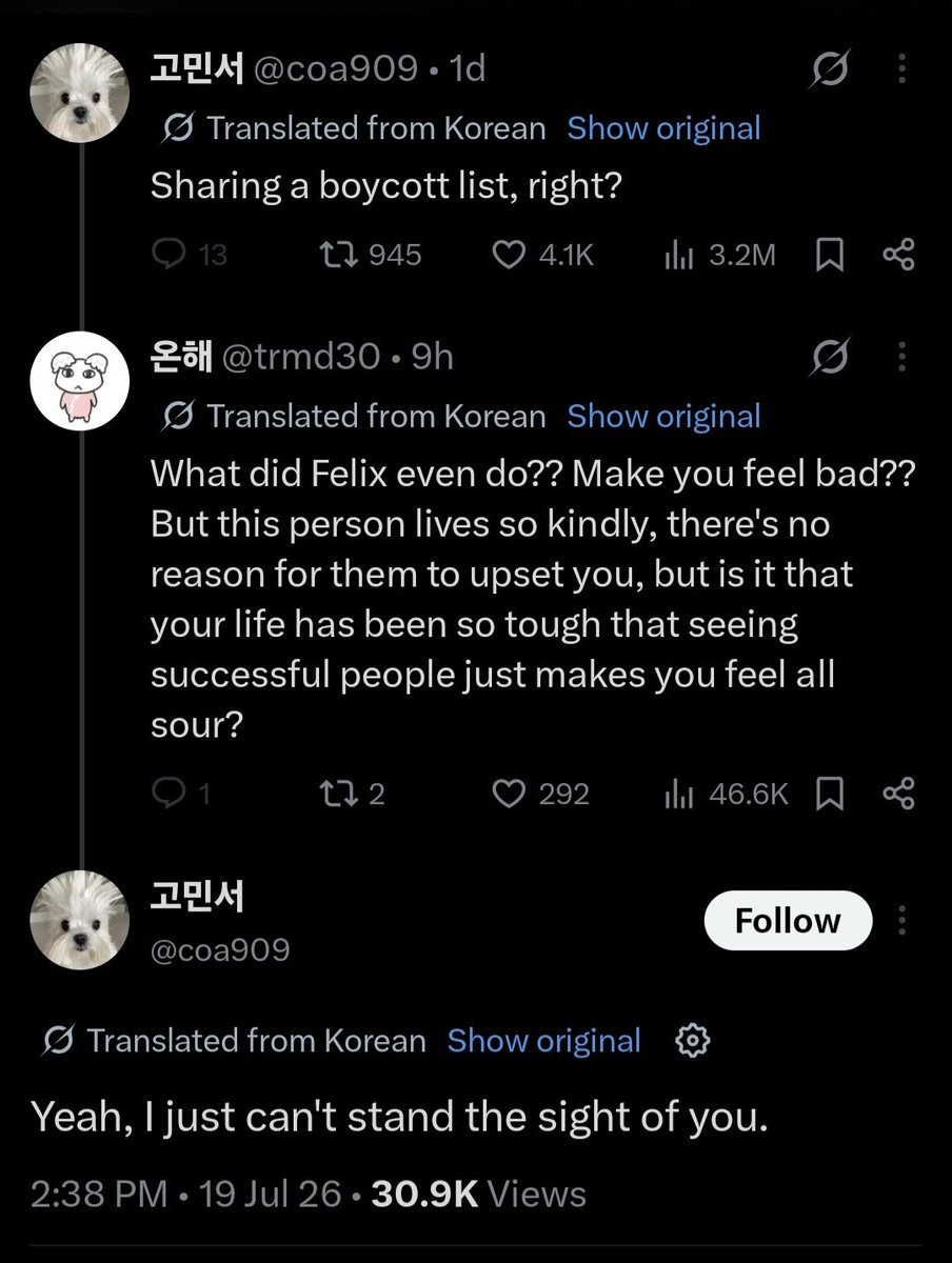 hyunkarma's tweet photo. Mfs your fellow pigs are the one who brings up hyunjin in her qrts that she starts mentioning him too meanwhile op literally said she boycotted just bc she just purely doesn't like him and nothing to do with hyunjin. God free hyunjin and us from these deranged pigs 😭 https://t.co/dsezVkYuHJ