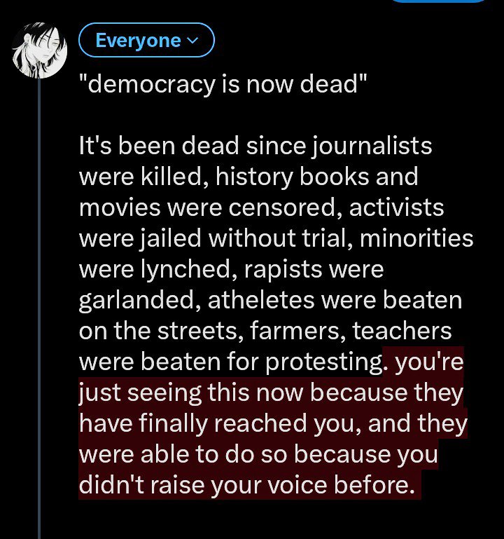 levenness's tweet photo. democracy has been dead for a long time now https://t.co/n8L1BEF1by