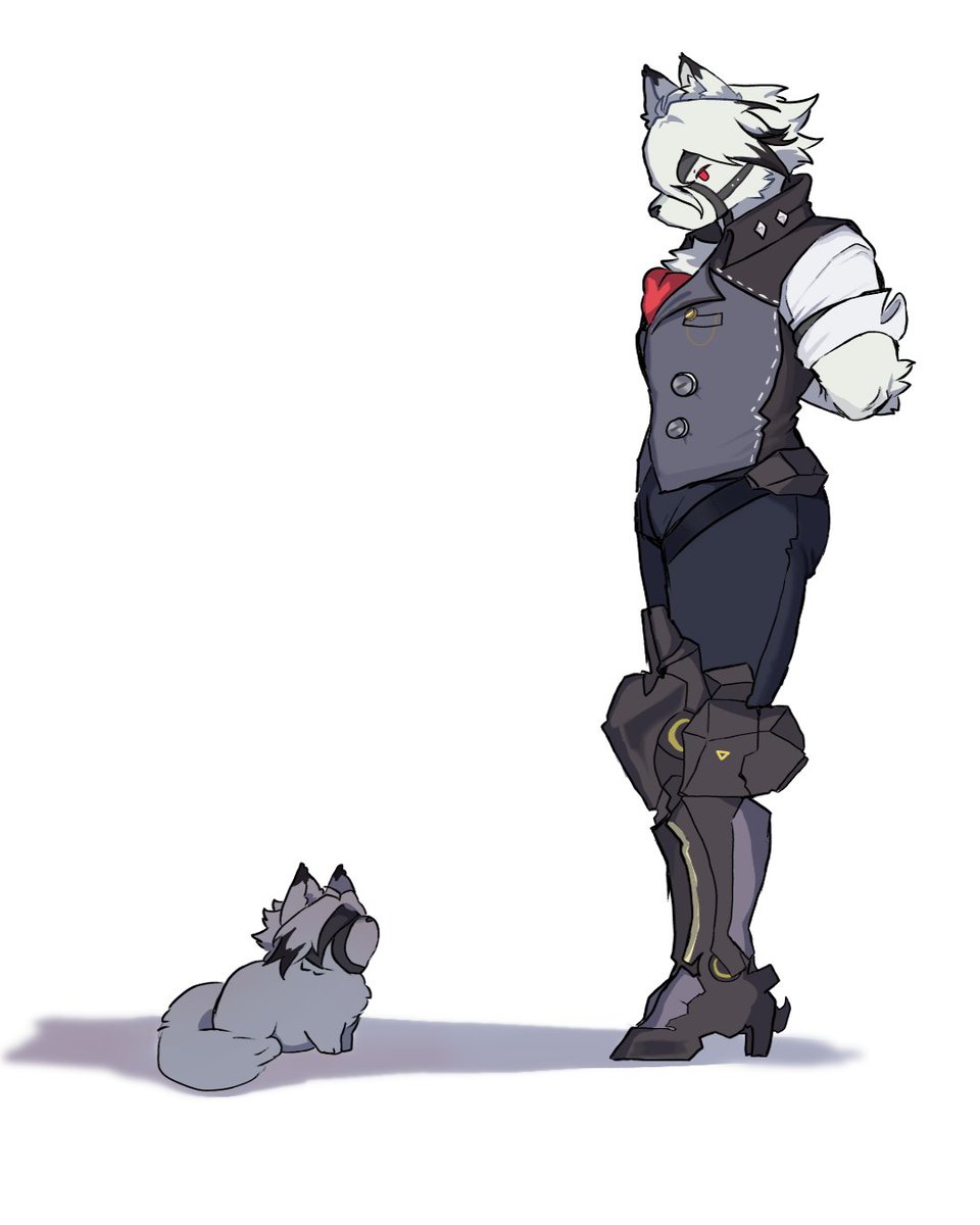 Shadavi2007's tweet photo. I’m back! After a week of 'hiding away,' I’m returning with some cute Lycaon content. Hope you all like it! ✨(Part 1) #ZenlessZoneZero #Lycaon https://t.co/IYb66MzZen