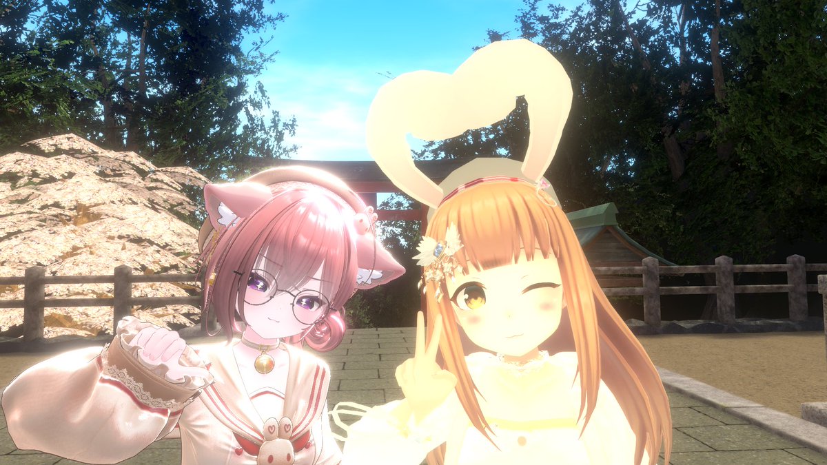 Milk_vrchat's tweet photo. ⛩神社でお参り⛩
一人でも多く、命が助かりますように！❤️‍🩹➡❤👏
皆が何時も健康でありますように💃👏
日常が平穏でありますように🕊👏

#平癒祈願
#ヴァーチャル参拝
#平和🕊
#やさしい世界
#やさしくな～る世界 https://t.co/wcnFaUeTxt