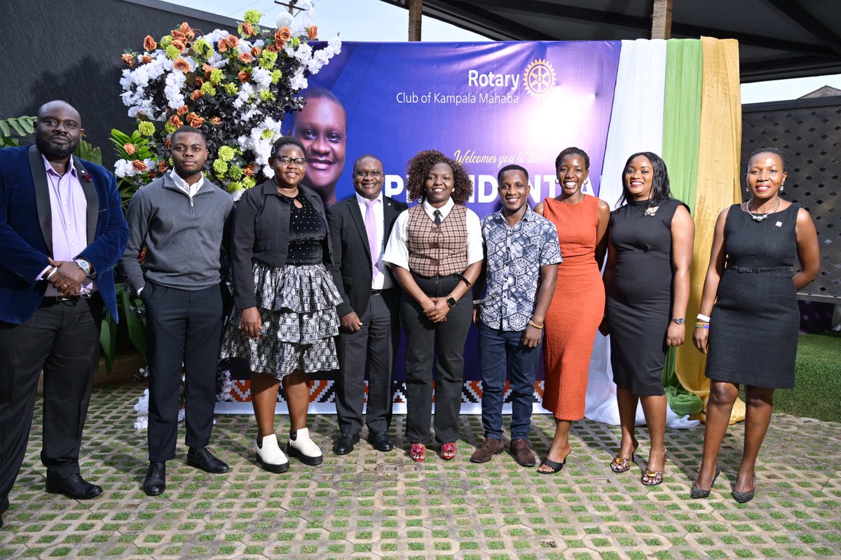 rcmahaba's tweet photo. We are delighted to welcome everyone to the Presidential Installation of the Rotary Club of Kampala Mahaba. Tonight, we celebrate leadership, fellowship, and the beginning of another inspiring year of service. Welcome to an unforgettable evening! https://t.co/x6w9bJdyku
