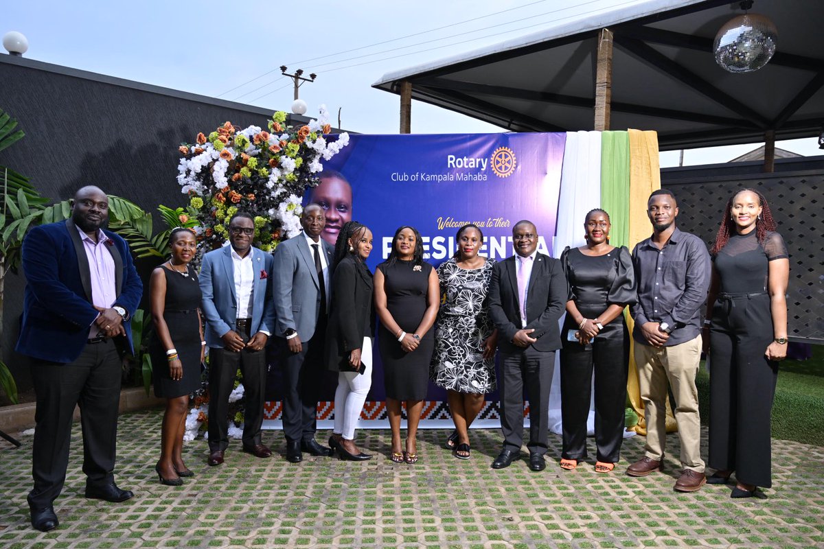 rcmahaba's tweet photo. We are delighted to welcome everyone to the Presidential Installation of the Rotary Club of Kampala Mahaba. Tonight, we celebrate leadership, fellowship, and the beginning of another inspiring year of service. Welcome to an unforgettable evening! https://t.co/x6w9bJdyku