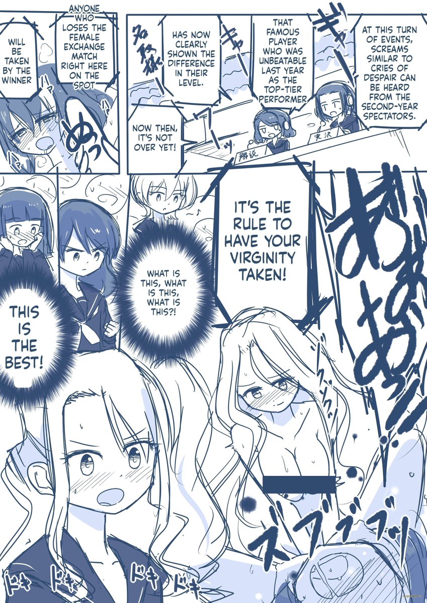 YoruTakeX's tweet photo. 処女王#1（自動翻訳版） #lesbian #catfight https://t.co/SV14ub5yA7