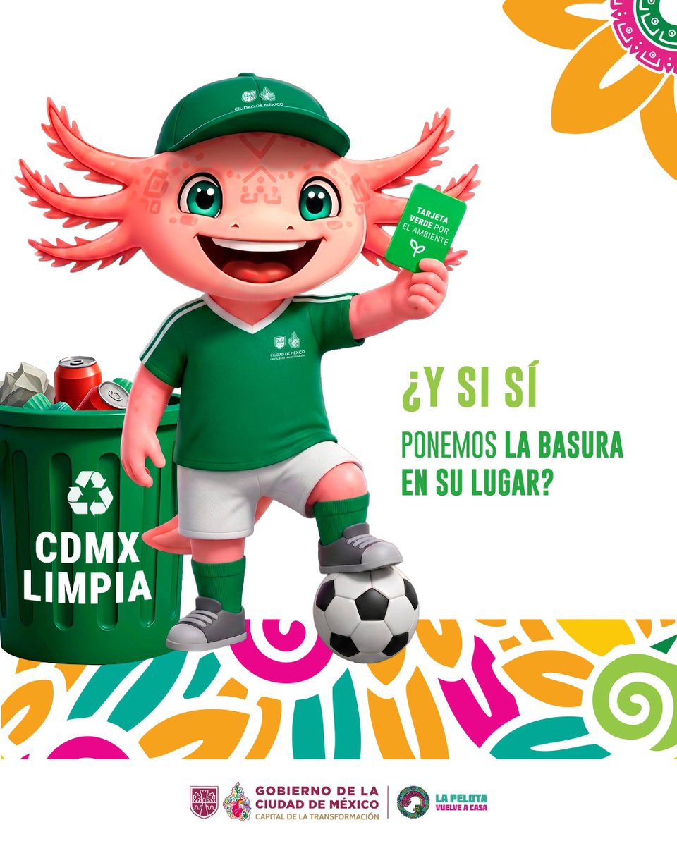 SEDEMA_CDMX's tweet photo. Vivamos la emoción de la gran final y despidamos este Mundial con una ciudad limpia.

Deposita tus residuos en los contenedores y ayúdanos a mantener limpia la ciudad. https://t.co/qAdyI2Bn4t