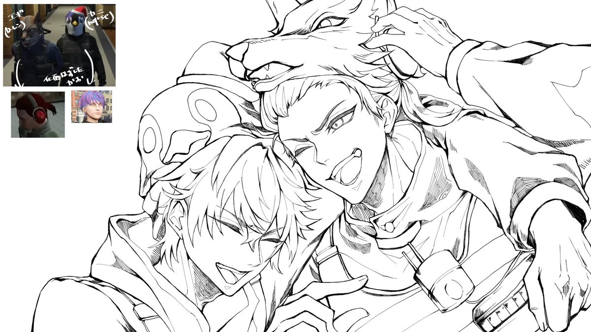 chan_tera73's tweet photo. 自分が絵を描く中で色塗る前の線画が個人的お気に入り https://t.co/YJ0X5BrUZ2