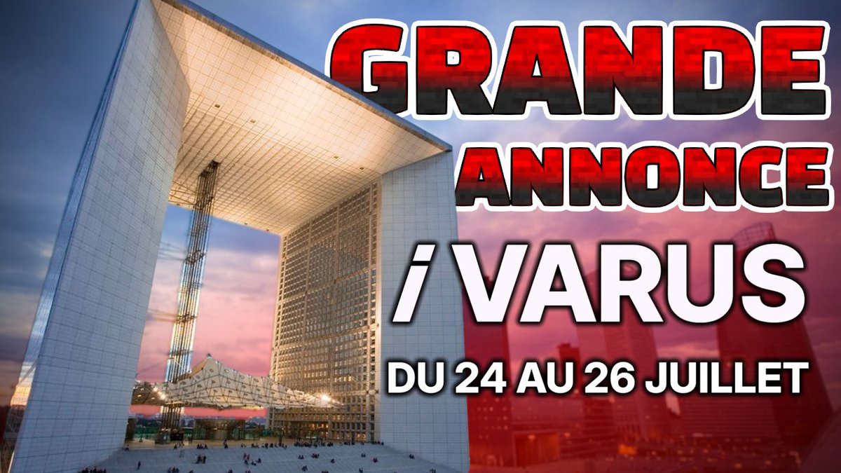 Elstyos's tweet photo. 📢 GRANDE ANNONCE
Je participe à IVARUS du 24 au 26 juillet à Paris, à l'Arche de la Défense !
J'en profite aussi pour vous annoncer une pause des vidéos pendant les vacances. Retour à la rentrée avec C'est Pas Sorcier Minecraft et les Best Of !

▶️ https://t.co/4R7RP7Qwlu https://t.co/i6E9zLuwyH