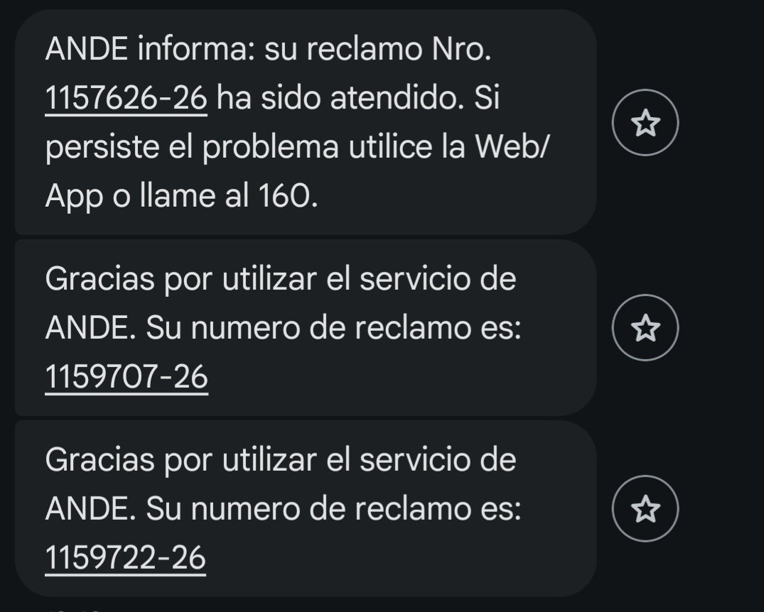 RodolfoGaleanoN's tweet photo. @ANDEOficial desde anoche sin energía en una fase y en otras baja tensión, por favor si dan una respuesta positiva al reclamo. https://t.co/YIkwrKQWu5