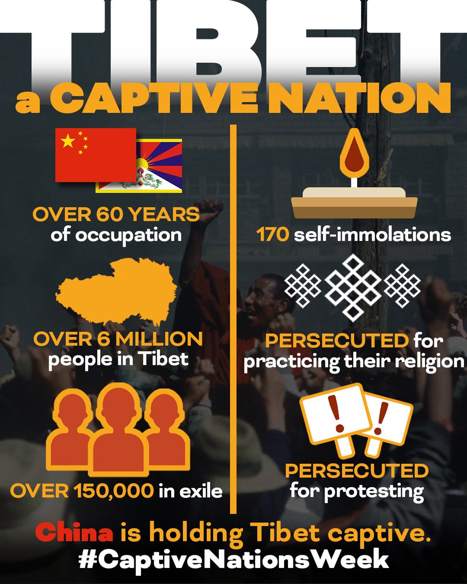 SaveTibetOrg's tweet photo. For #CaptiveNationsWeek 2026, ICT calls on the U.S. Congress to reaffirm America’s longstanding bipartisan support for Tibet by passing the ‘Assuring the Future of Tibet Act” #AFTA and to press for the repeal of China's repressive ‘Ethnic Unity and Progress Law.’ #EUPL https://t.co/0JtaBFsKek