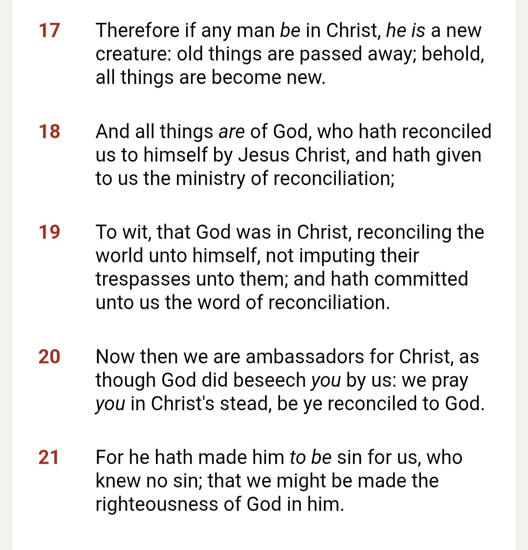 noble_truth76's tweet photo. 2 CORINTHIANS CHAPTER 5 KJV https://t.co/ZGKdA1oT2e https://t.co/Lz4Oi4QWQ7