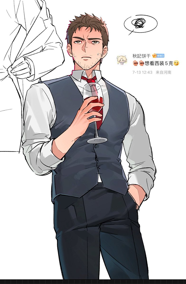 lovefromzai's tweet photo. wb上的两张点图，两公婆穿西装好生般配一起发了吧🥺🥺✊✊✊#chreon https://t.co/6VsL8dfXg4