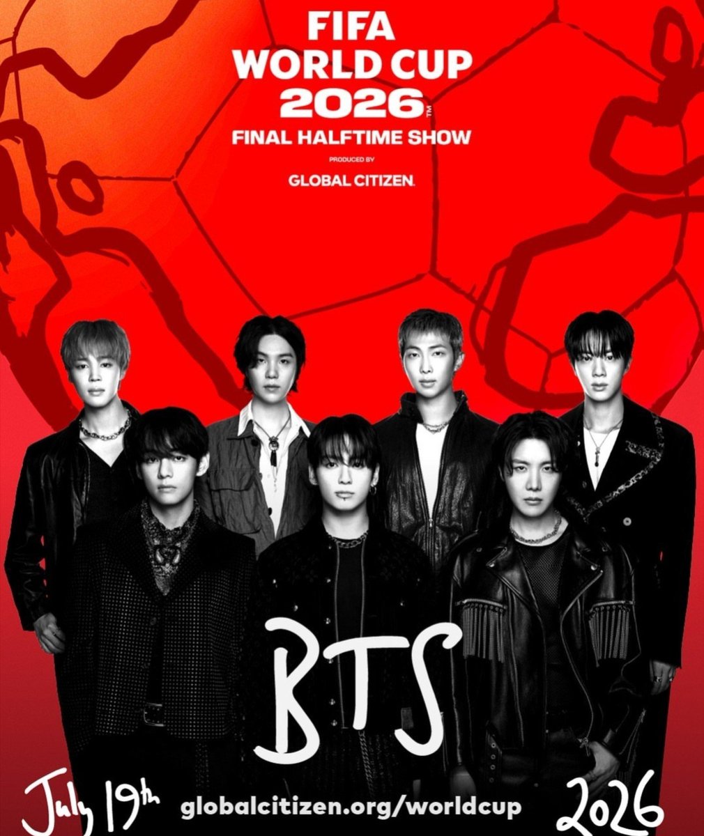 argentina_ce's tweet photo. Armyy📣📣 En pocas HORAS será la final del mundo entre ARG ESP y #BTS encabezará el show de entretiempo junto a otros artistas💜

HORARIOS
1:45 PM🇸🇻🇳🇮🇬🇹🇨🇷🇧🇿🇭🇳🇲🇽
2:45 PM🇵🇦🇪🇨🇵🇪🇨🇴
3:45 PM🇩🇴🇧🇴🇵🇷🇻🇪🇨🇺🇨🇱
4:45 PM🇺🇾🇦🇷🇧🇷🇵🇾
9:45 PM🇪🇸

BTS AT WORLD CUP 2026
#BTSxWORLDCUP2026
#BTSHALFTIMESHOW https://t.co/vazGCZY8BZ
