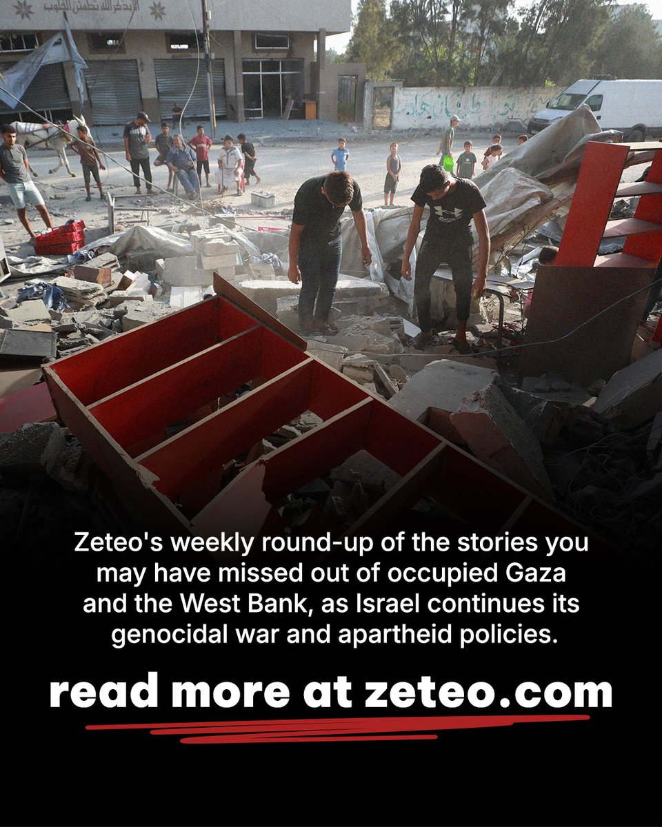 zeteo_news's tweet photo. This week in Palestine, Israeli forces:

- killed a Palestinian worker
- demolished Palestinian homes
- struck a funeral, killing at least 7 Palestinians https://t.co/Dv0fkXToLH