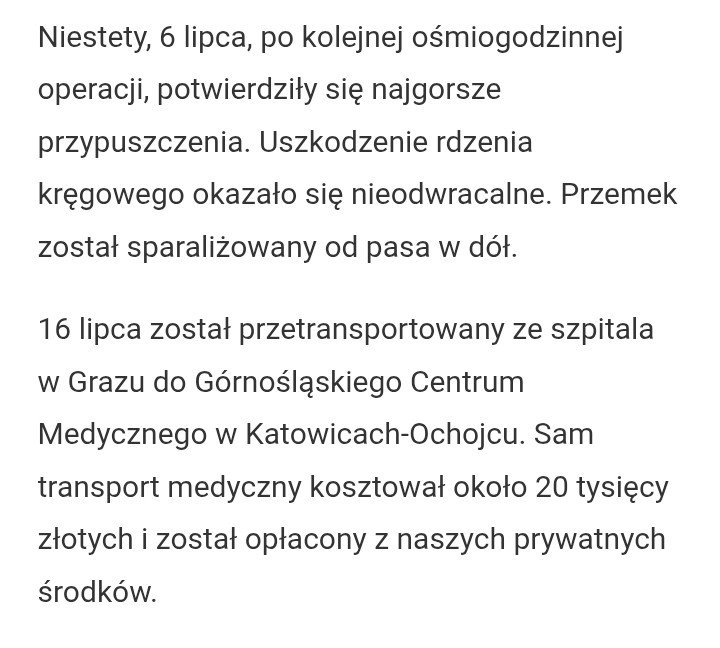 sebwarzecha's tweet photo. Prośba o RT.

Mój były nauczyciel WFu, a także ratownik GOPR, WOPR i zapalony narciarz - a też po prostu bardzo spoko człowiek - uległ poważnemu wypadkowi.

Życie uratowano, ale jest sparaliżowany od pasa w dół.  Rodzina zbiera pieniądze na leczenie

➡️https://t.co/zXned0LbB4 https://t.co/6yZgyoxpqq
