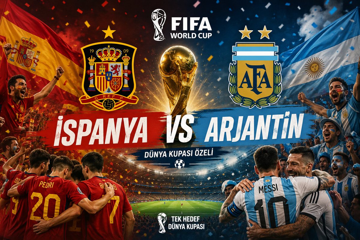 th3freshPrince's tweet photo. Futbolun en büyük sahnesi. 🇦🇷🆚🇪🇸
Dünya Kupası. Final. Tek maç. Tek şampiyon. 🏆

Virusbet ile kazan > https://t.co/XvYT9UOFb5

#worldcup2026 #dünyakupası #ispanya #arjantin https://t.co/7F9dmdb6fv