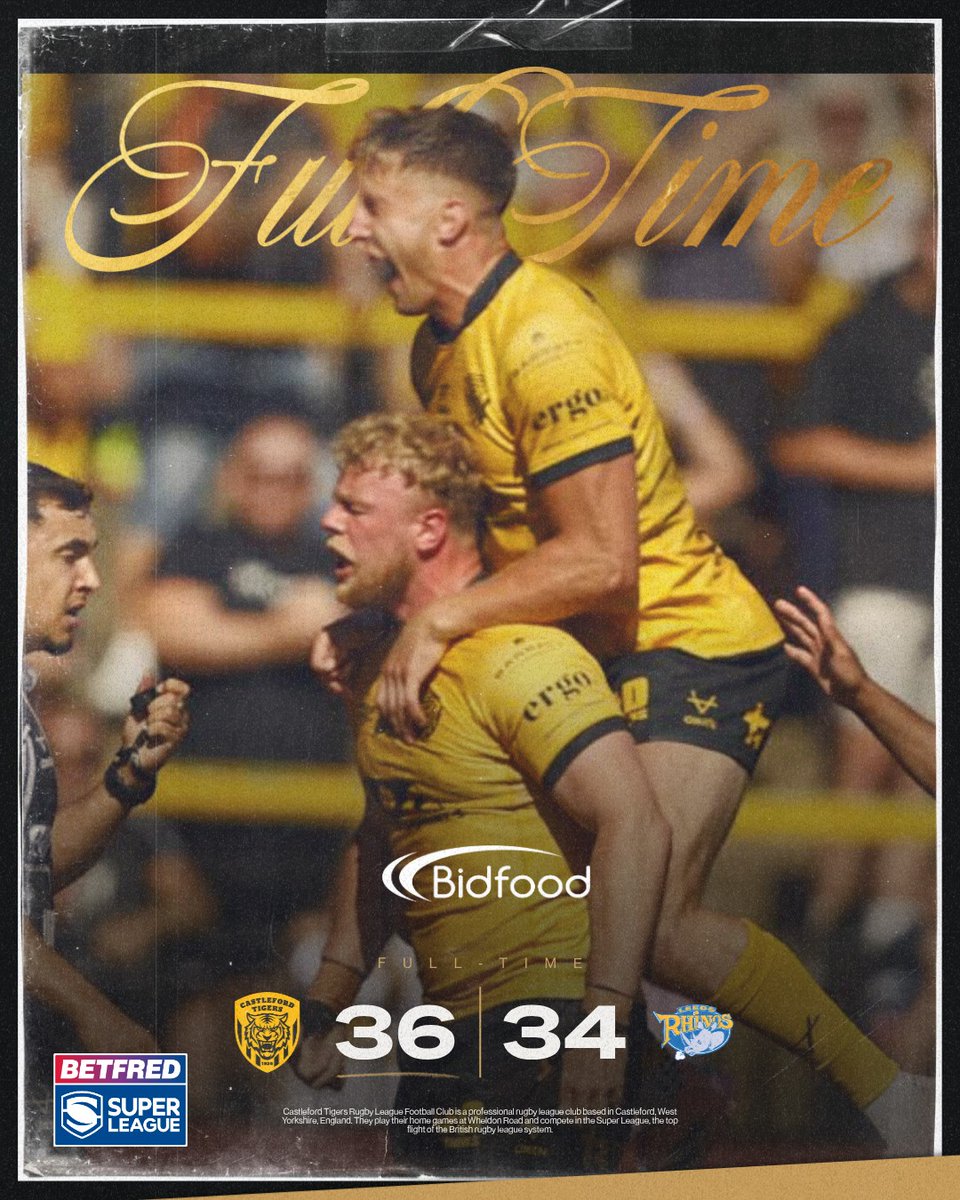 CTRLFC's tweet photo. FULL TIME | I DON'T BELIEVE IT, YOU'RE MAKING IT UP!!! 🖤💛

Tigers Record Famous Derby Day Win Against Table Topping Rhinos at The OneBore. WHAT A PERFORMANCE!!! YOU BEAUTIES!!! 

#COYF #WinnersAreGrinners #DerbyDay https://t.co/kYS2GjBPSz