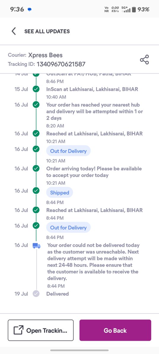Sharma36838's tweet photo. what is this @meesho_support @Meesho_Official It was out for delivery on the 16th, so why haven't I received my order yet? @X @xpressbee https://t.co/GvbNjveRZ7