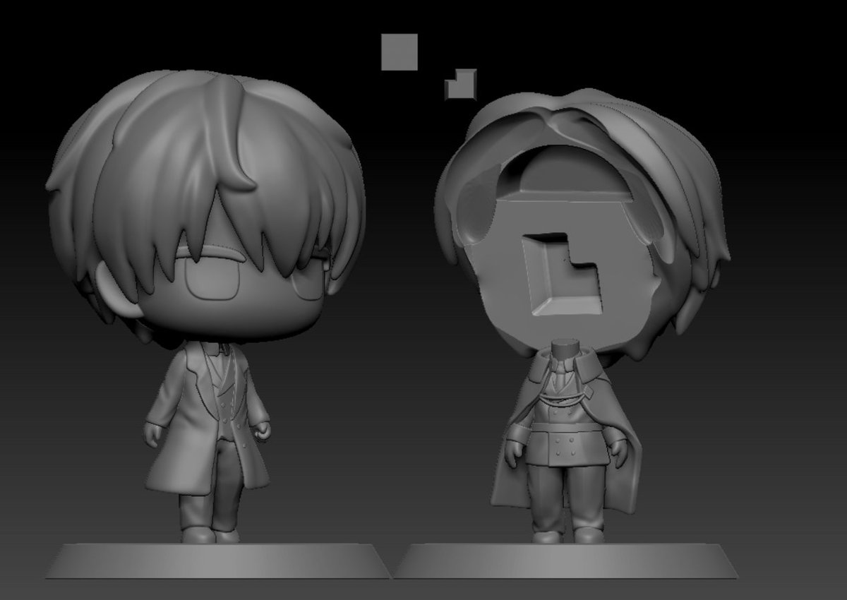 ippe3368's tweet photo. 3Dフィギュアのcomissionで作ったモデルの割け作業、進行中!　
初めてでいろいろ難しい(⁠･⁠o⁠･⁠;⁠) https://t.co/ZL5dswNdH1