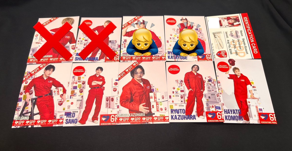 sakk2929's tweet photo. GENERATIONS PARALLEL POST
2026グッズ GENE ジェネ GPP ホール グッズ
アクスタ フォトカ フォトカード

【譲】数原龍友、佐野玲於、小森隼

【求】白濱亜嵐（シクレ優先）＜買取

シクレでしたら何枚でもお出しできます。
心当たりのある方DMまたはリプお願いいたします。 https://t.co/PuWz5pKRTG