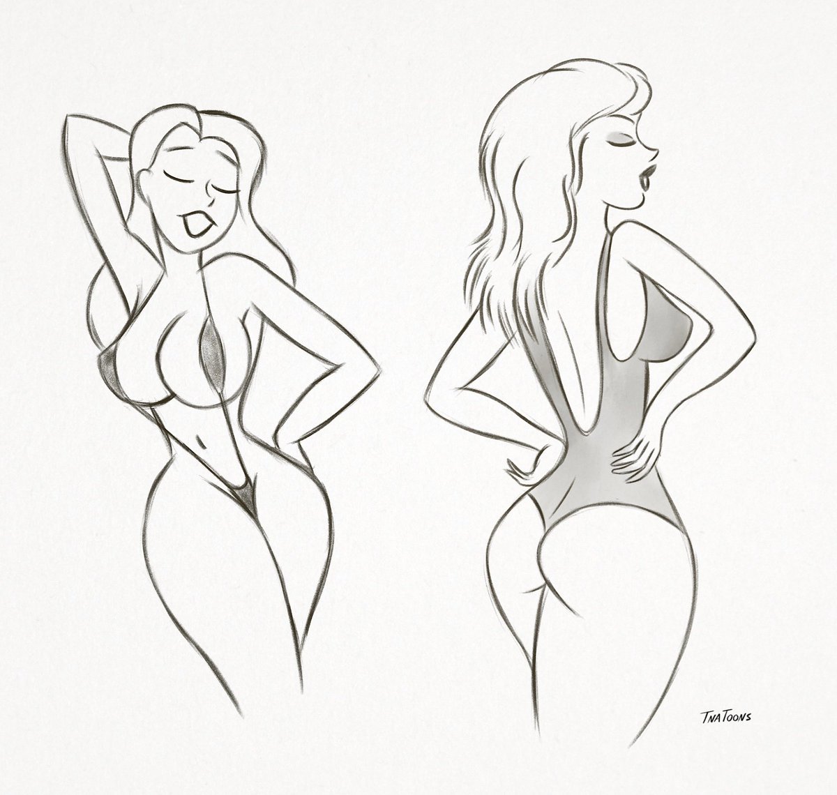 Tnatoons's tweet photo. Pinups. #sketch https://t.co/niu8gZzMwX