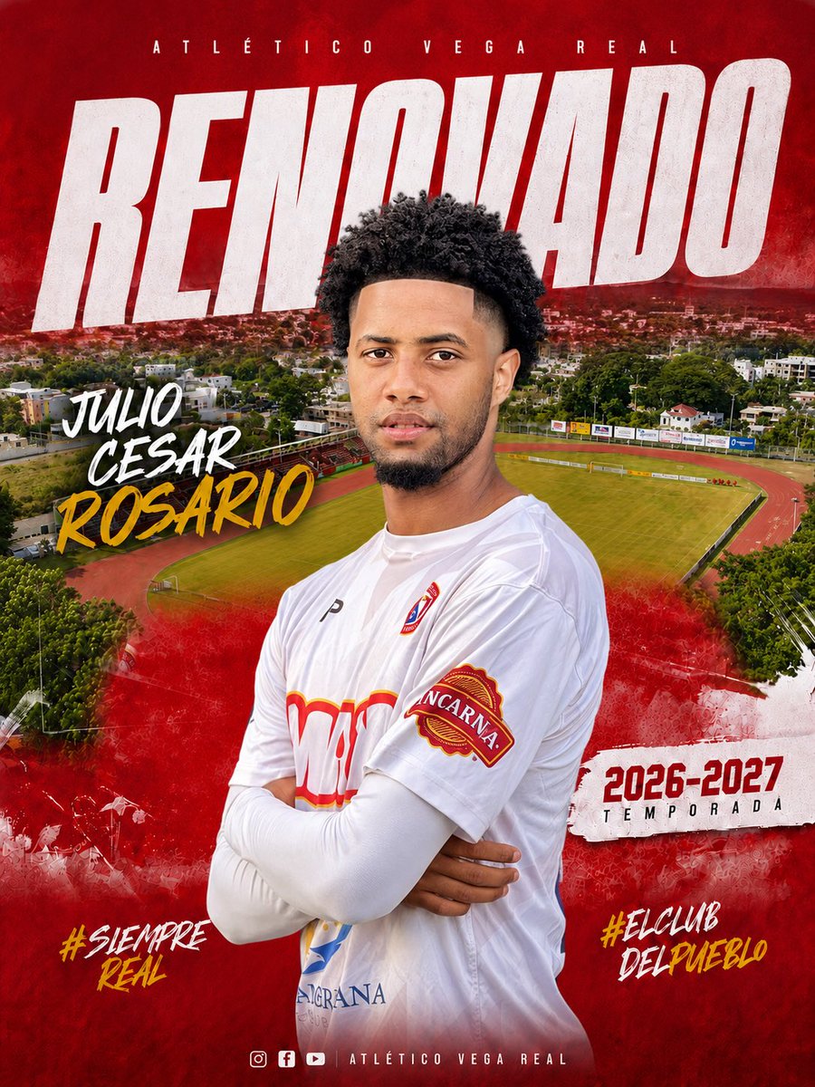 atlvegareal's tweet photo. El Pistolero del gol Julio Rosario se queda en casa 🫡 https://t.co/vIrjNRaNHX