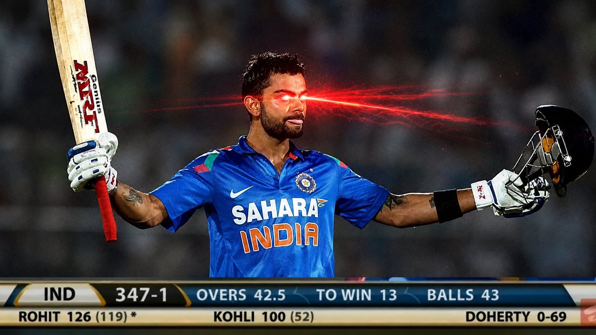 imkevin149's tweet photo. The day young Kohli literally went to god mode and helped India to chase 360 against prime Australia https://t.co/AStT4xE35o