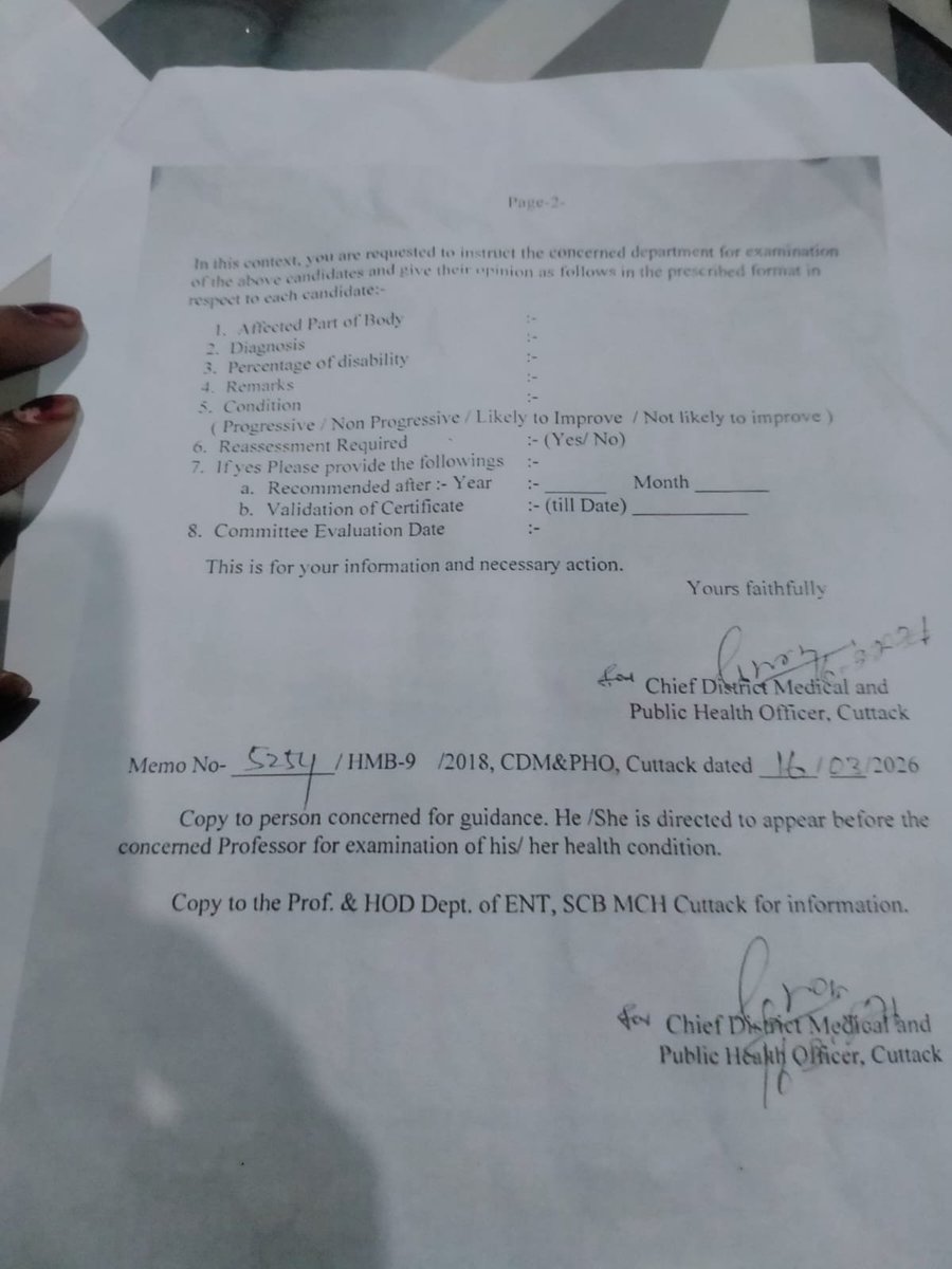 cssahanikdp's tweet photo. @MohanMOdisha disability certificates after being referred to SCB MCH for medical assessment. Kindly intervene and ensure immediate issuance of their certificates. Delay is denying them their lawful rights and welfare benefits. https://t.co/df3LlzLvgE