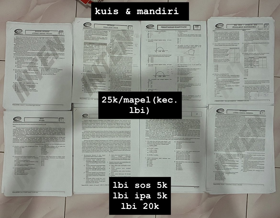 shouneyoo's tweet photo. #wts #wtb #zonauang
wts buku Mapel Inten XII, Intensif dan Supin, Kuis dan Mandiri Inten, Go, dan Zooperbook NF X dan XI 🙇🏻‍♀️
bisaa nego tipis &amp; co by oren yaa! 🍊🧡
📍 tangsel 

if u interested m, just hit my dm or reply this tweet yaap! 
thankyeww 🩷 https://t.co/pOENef135K