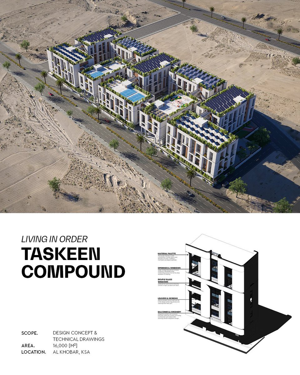 RalPlus's tweet photo. Introducing Taskeen Compound: A residential environment where every element, from master planning to the smallest detail, is governed by a disciplined grid concept. This structure creates a truly cohesive design narrative,— https://t.co/6lPDoTfk6u