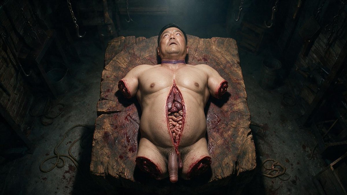 ZeroPercen_Qiu's tweet photo. 老混子赵虎赢钱丢命肉偿，一条龙。Part 2 （还有一张断头烹饪的就不发了）   #AIart️️️️️️️️️️️️️️️️️️️️️️️️️️️️️️️️️️️️️️️️️️️️️️️️️️️ #R18G #Gore https://t.co/D1ZJw3r34Z