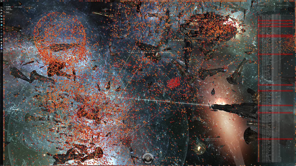 honoo628's tweet photo. 銀英伝の艦隊戦を観ていると、かつてEVE Online にて7000人以上のプレイヤーの艦隊が21時間にも渡って大規模な戦闘となり、壊滅的な被害で一部の間で世界的なニュースとなった事件が思い浮かぶよ
ゲーム内通貨11兆、日本円で3000万超えの損害だったと知り、とんでもねえ世界だなと当時は驚愕した https://t.co/VilhTLp2Eb