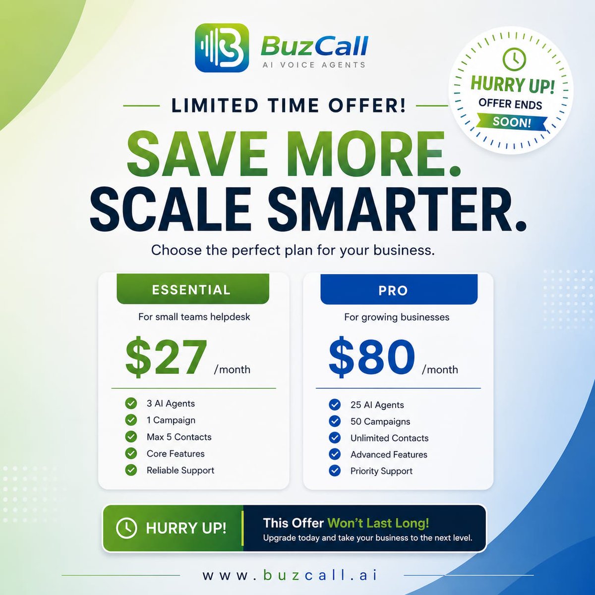 buzcall_ai's tweet photo. 🚨 LIMITED TIME OFFER🚨 
Turn your website into a 24/7 AI assistant.

✅ AI Instant Website Chat
🌍 10+ Languages
🤖 Voice AI
📧 Email &amp; SMS
📲 WhatsApp 
🔗 CRM Integrations

Starting from $27/month.
Don't miss this 

👉 https://t.co/cHIegVdk4b⁠

#AI #SaaS #Automation #BuzCall https://t.co/0BhiDJQsle