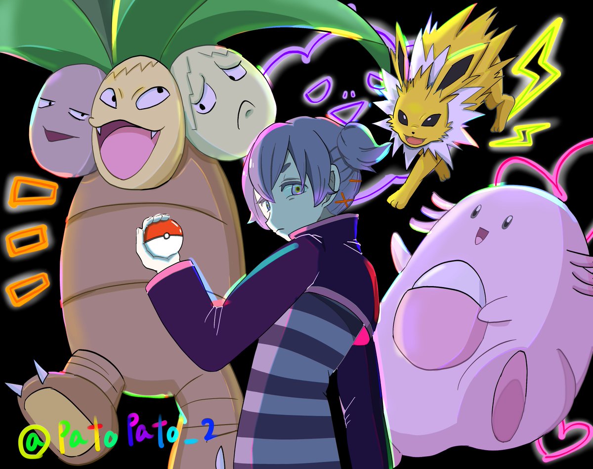 patopato_2's tweet photo. ｢ポケモン初代4色対戦の旅｣イメージのファンアートです。
#ナポリの男たち
#蘭たんの絵 https://t.co/HleQb3I81X