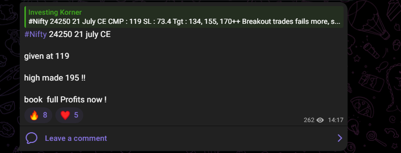IARAFURLAN's tweet photo. ⚡ ₹4,500 PER LOT. ONE CLEAN NIFTY TRADE.

#Nifty 24250 CE was shared at ₹119 and hit ₹195. 🚀

That’s a ₹4,500 profit per lot with clear entry, clear SL, clear targets

 and risk-first execution.

This is what structured trading looks like.

Want such live setups? https://t.co/gMkU3t5HhN
