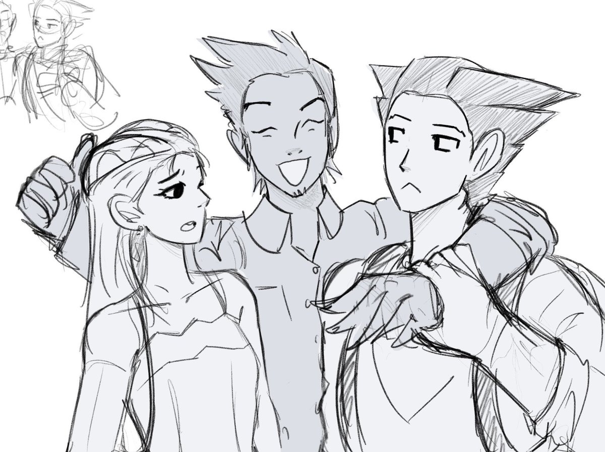 rjferrett's tweet photo. third wheel of doom #aceattorney https://t.co/dWpHVoiUOa