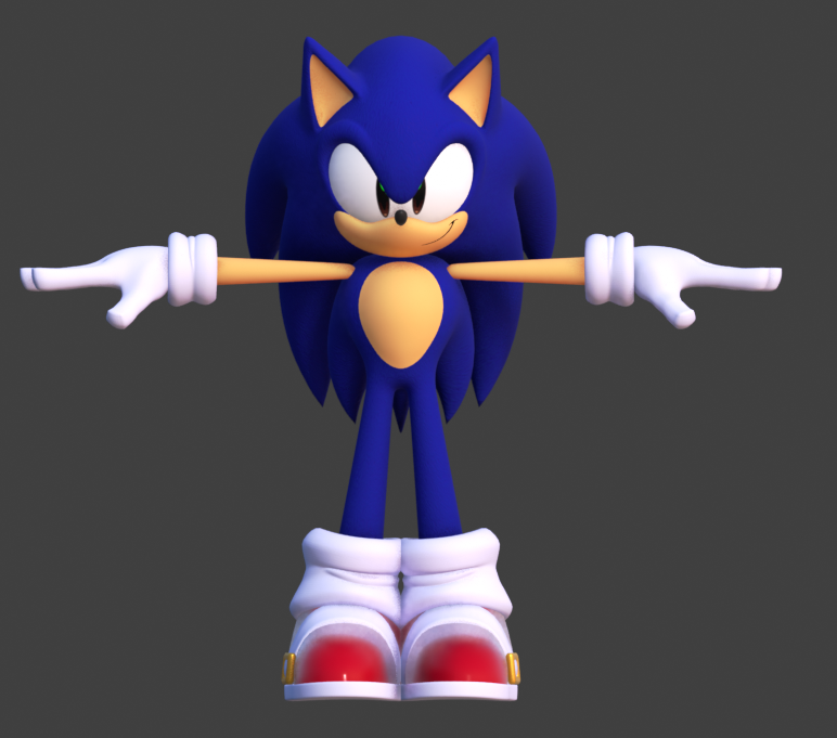 Jukobut3's tweet photo. If this became the new Sonic model, how would y’all feel?
Model by me and @FlamingFoxProd https://t.co/A8htgcoAlN