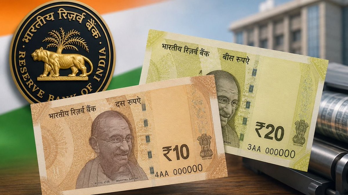 IndiaBrief365's tweet photo. 🚨 India plans to introduce polymer (plastic) ₹10 and ₹20 currency notes as pilot from next year.

#Breaking #Update https://t.co/QgAwrdyws7