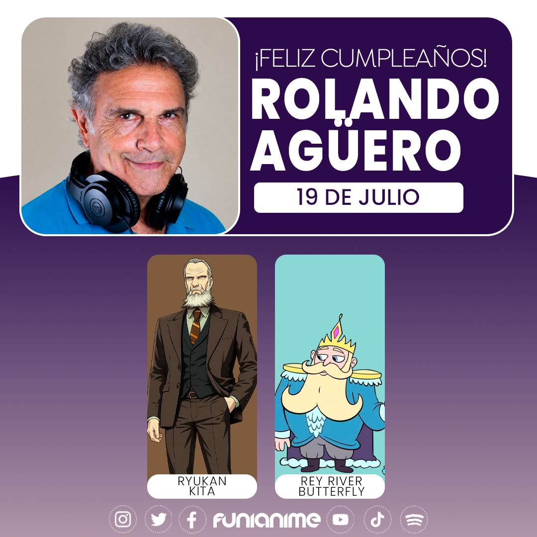 funianime's tweet photo. 🎈🥳 El locutor y actor de doblaje Rolando Agüero 🇦🇷 está de cumpleaños. ¡Muchas felicidades! 🥳🎈 https://t.co/GpfvPg9ESL
