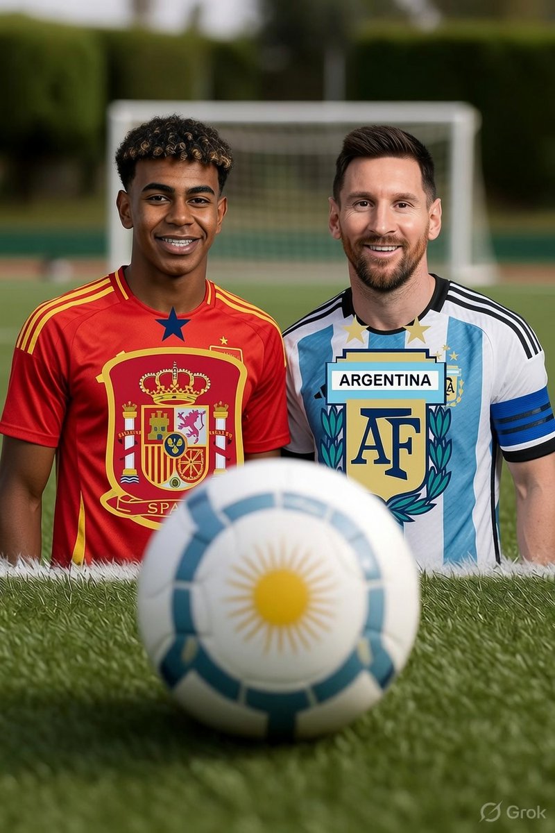 goatpostonX's tweet photo. 🏆 SPAIN vs ARGENTINA: THE FINAL THAT HAS EVERYTHING 🏆

3 PM ET. MetLife Stadium. This is it.

THE STORY

Lionel Messi, 37 years old, is playing his LAST World Cup. 8 goals. 4 assists. His final chapter.

Lamine Yamal, 19 years old, is breaking records. The future.

Plot twist: Messi held Yamal as a baby. Now they face each other in a WORLD CUP FINAL. That's DESTINY.

SPAIN: THE PERFECTIONISTS 🇪🇸

6 straight wins. Dismantled France 2-0. 70%+ possession every game. Rodri conducting. Yamal's pace. Relentless pressing. Unai Simón hasn't conceded since groups.

Beautiful. Dominant. PERFECT.

ARGENTINA: THE WARRIORS 🇦🇷

Defending World Champions. Messi's magic. Lautaro's finishing. Enzo's intensity. They don't need possession—they need OPPORTUNITY.

One counter. One brilliant pass. One clinical finish. That's all.

THE BATTLE ♟️

Spain: SUFFOCATE with possession. Control every second.

Argentina: Let them have it. Sit deep. Then—ONE MOMENT—counter. Break. Finish. Done.

WATER vs FIRE.

WHAT MATTERS 🔍

🔹 Rodri vs Enzo—whoever controls midfield wins
🔹 Yamal's pace vs Argentina's defense
🔹 Messi vs Spain's press
🔹 Flank attacks vs defensive structure

THE PREDICTIONS🌶️

Spain 2-1: Control possession. Argentina scores first on a counter. Spain breaks through late.

Argentina 1-0: Messi creates magic. Martínez finishes. Spain dominates but can't convert.

Extra time: 1-1 after 90. Messi's brilliance in the 105th. Argentina 2-1. His final act = IMMORTALITY.

WHY THIS MATTERS 🌍

✅ Messi's legacy—does he get the ending he deserves?
✅ Yamal's coronation—is the 19-year-old a STAR?
✅ Spain's redemption—are they BACK?
✅ Argentina's dynasty—back-to-back champions?

ONE TEAM WRITES HISTORY TODAY. ONE CELEBRATES IMMORTALITY. THE OTHER LEARNS PERFECT ISN'T ALWAYS ENOUGH.

This is EVERYTHING. 🏆
